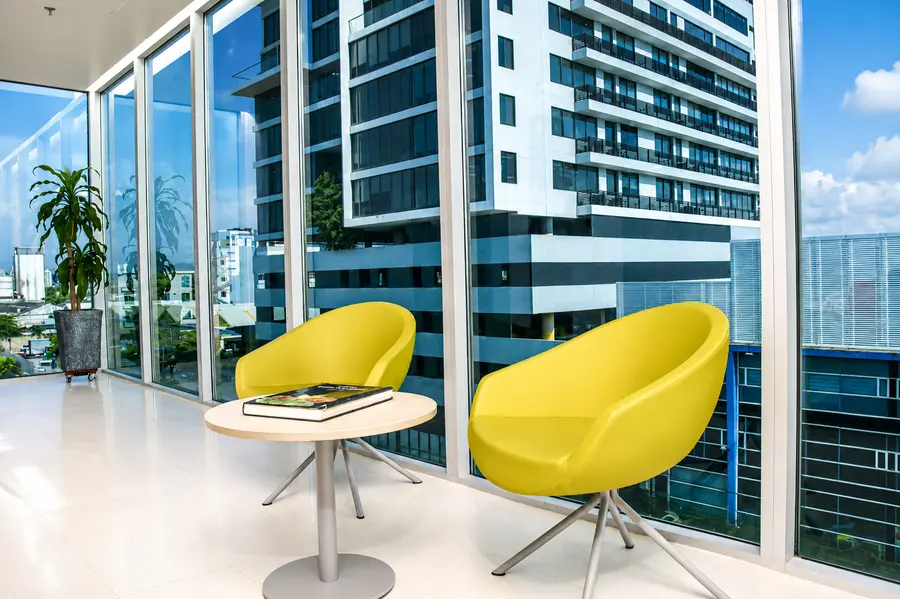 Home with large windows treated by NanoPlush